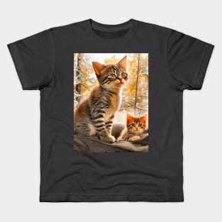 Cute Funny Kittens Beautiful Cats Kids T-Shirt